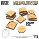 MDF Base adapter - Round 28.5mm to Square 30x30mm