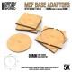 MDF Base adapter - Round 80mm to Square