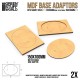 MDF Base adapter - Oval 120x92mm to Rectangular 150x100mm