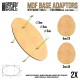 MDF Base adapter - Oval 170x105mm to Rectangular