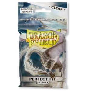 Dragon Shield Standard Perfect Fit Sleeves - Clear/Clear (100 Sleeves)