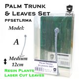 Paint Forge Laser Cut + Resin Plants PALM SET LEAVES + TRUNK A, size M MA 2+1