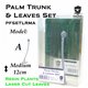 Paint Forge Laser Cut + Resin Plants PALM SET LEAVES + TRUNK A, size M MA 2+1