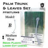 Paint Forge Laser Cut + Resin Plants PALM SET LEAVES + TRUNK B, size M MB 2+1