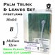 Paint Forge Laser Cut + Resin Plants PALM SET LEAVES + TRUNK B, size M MB 2+1