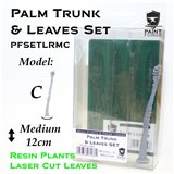 Paint Forge Laser Cut + Resin Plants PALM SET LEAVES + TRUNK C, size M MC 2+1