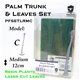 Paint Forge Laser Cut + Resin Plants PALM SET LEAVES + TRUNK C, size M MC 2+1