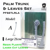 Paint Forge Laser Cut + Resin Plants PALM SET LEAVES + TRUNK A, size L LA 2+1