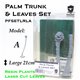 Paint Forge Laser Cut + Resin Plants PALM SET LEAVES + TRUNK A, size L LA 2+1