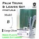 Paint Forge Laser Cut + Resin Plants PALM SET LEAVES + TRUNK B, size L LB 2+1