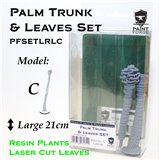 Paint Forge Laser Cut + Resin Plants PALM SET LEAVES + TRUNK C, size L LC 2+1