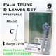 Paint Forge Laser Cut + Resin Plants PALM SET LEAVES + TRUNK C, size L LC 2+1