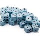 Chessex Opaque Pastel Blue/black 12mm d6 Dice Block (36 dice)