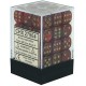 Chessex Signature 12mm d6 with pips Dice Blocks (36 Dice) - Glitter Polyhedral Ruby/gold