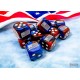 WW2 dice United States Gemini Blue-Red/white 16mm d6 Dice Block (12 dice)