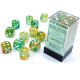 Chessex 16mm d6 Blocks - Nebula TM 16mm d6 Spring/white Luminary Dice Block™ (12 dice)