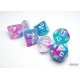 Chessex 7 Die Sets - Nebula TM Wisteria/white Luminary 7-Die Set