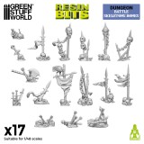 3D printed set - Battle Skeleton Bones 1:48