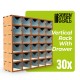 MDF Vertical rack with 30 Drawers