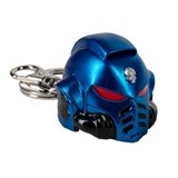 Space Marine Primaris Helmet Ultramarine Metal Keychain