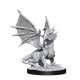 Nolzur's Marvelous Miniatures - Silver Dragon Wyrmling & Female Halfling