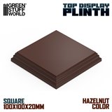 Square Wood display bases 10x10 cm - Hazelnut Brown