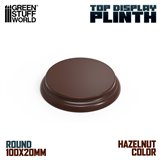 Round Wood display bases 10 cm - Hazelnut Brown
