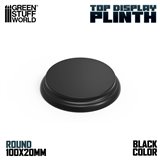 Round Wood display bases 10 cm - Black