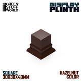 Square Top Display Plinth 3x3 cm - Hazelnut Brown