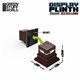 Square Top Display Plinth 3x3 cm - Hazelnut Brown