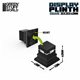 Square Top Display Plinth 3x3 cm - Black