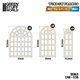 Industrial Arched Miniature Windows - Small