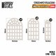 Industrial Arched Miniature Windows - Large