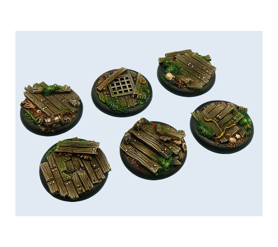 Wood Bases, WRound 40mm (2)