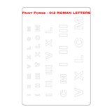 PaintForge Wzornik Malarski Rozmiar M: Roman Letters