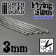 GSW Acrylic Rods - Round 3 mm CLEAR