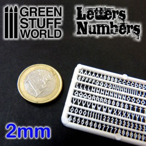 GSW Letters and Numbers 2 mm