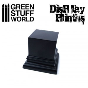 Square Top Display Plinth 4x4 cm - Black