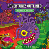 Dungeons & Dragons Adventures - Outlined Coloring Book