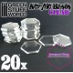 Acrylic Bases - Hexagonal 30 mm CLEAR