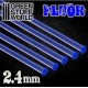 Acrylic Rods - Round 2.4 mm Fluor BLUE