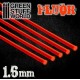 Acrylic Rods - Round 1.6 mm Fluor RED-ORANGE