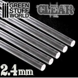 Acrylic Rods - Round 2.4 mm CLEAR