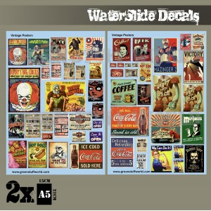 Waterslide Decals - Vintage Posters