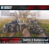 Sdkfz 2 Kettenkrad w/ Trailer & Goliath