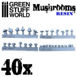 40x Resin Mushrooms and Toadstools