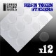 12x Resin Token Stickers 40mm