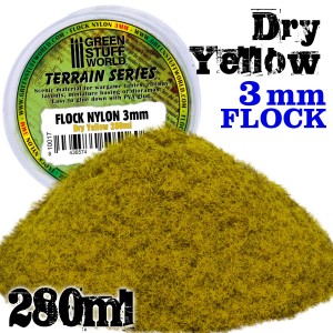 Static Grass Flock 3 mm - Dry Yellow - 280 ml