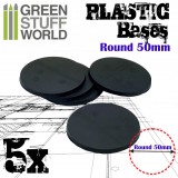 GSW Plastic Bases - 5x Round 50 mm