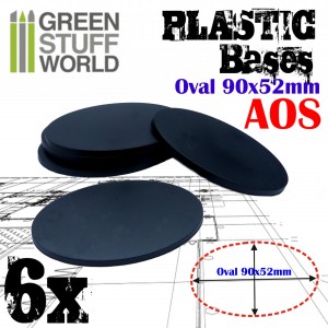 GSW Plastic Bases - 6x Oval 90x52mm AoS